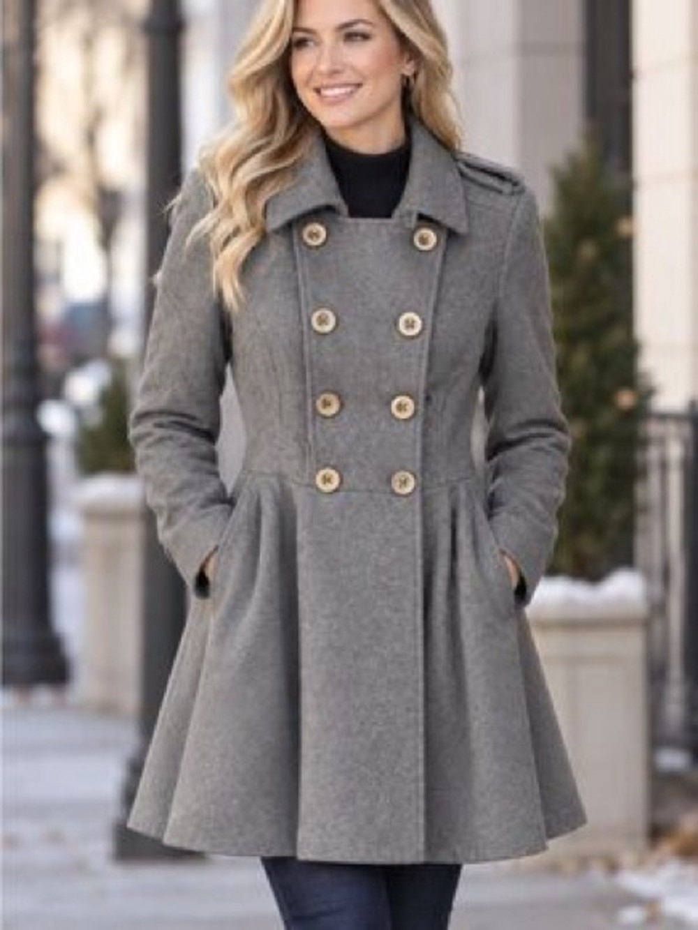 VENUS Women’s Double-Breasted Winter Pea Coat Sz M/L SKU: 0928-47